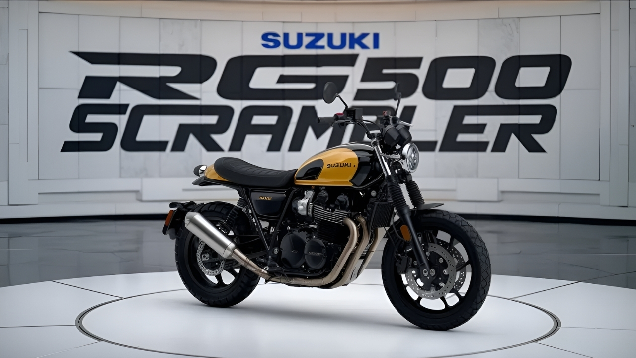 Suzuki RG 500 Scrambler 2026 lanza diseño elegante y estilo que redefine la aventura